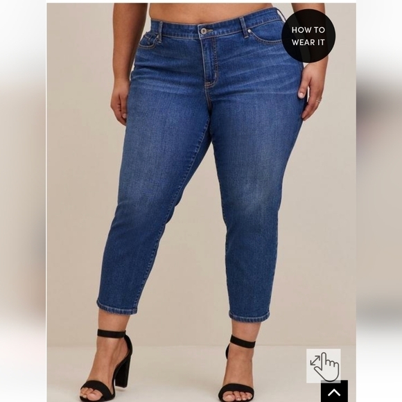 TORRID jeans, perfect ankle plus size 24, vintage stretch jean - Picture 2 of 7